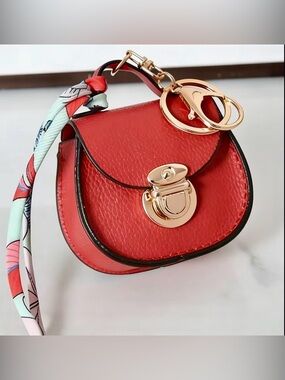 Red Crossbody Mini Bag CHARM with Gold Hardware NWT